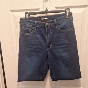 Fashion Nova Dark Blue Denim Shorts